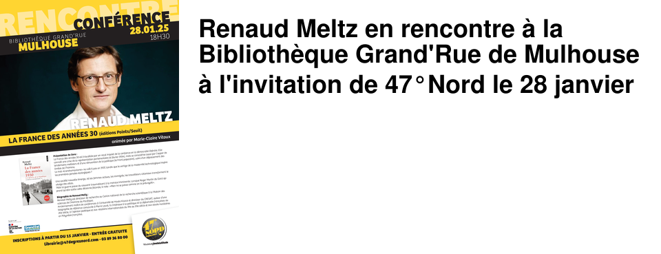 Renaud Meltz en rencontre � la Biblioth�que Grand'Rue de Mulhouse � l'invitation de 47�Nord le 28 janvier