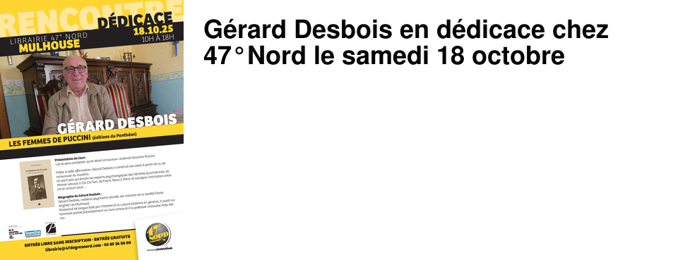 G�rard Desbois en d�dicace chez 47�Nord le samedi 18 octobre
