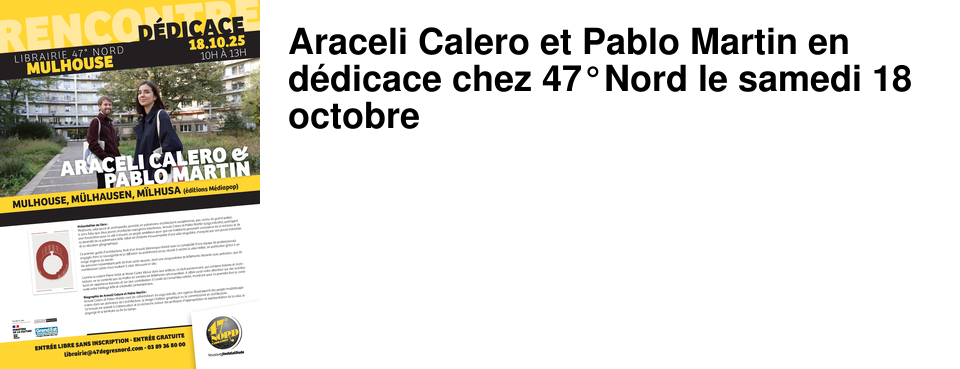 Araceli Calero et Pablo Martin en d�dicace chez 47�Nord le samedi 18 octobre