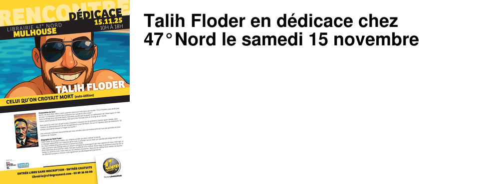 Talih Floder en d�dicace chez 47�Nord le samedi 15 novembre