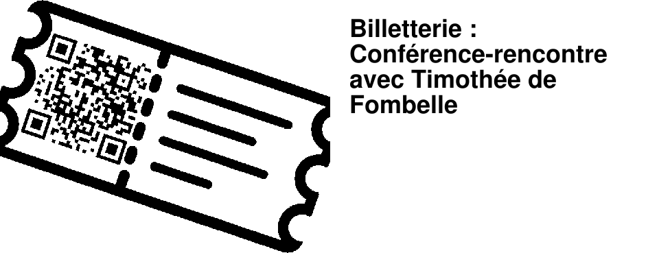 Billetterie : Conf�rence-rencontre avec Timoth�e de Fombelle